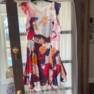 Floral Multicolor Women's Dress